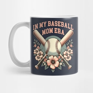 in my baseball mom era - floral design Mug